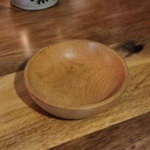 Small Vintage Wooden Rice Bowl 6” Made In Japan